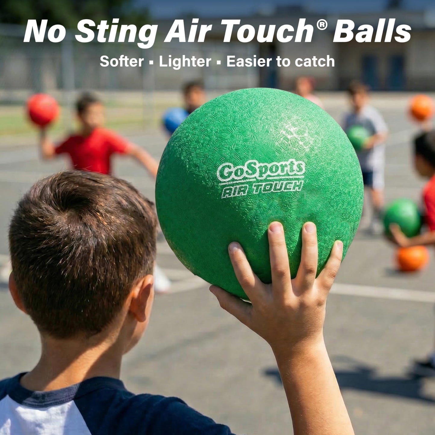 GoSports Playground Balls for Kids (Heavy Duty Set of 6) with Carry Bag and Ball Pump (Choose 8.5” or 10” Sizes)