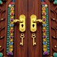 2 Pair Gold Left and Right Handles 1/12 Miniature Door Handle Dollhouse Decoration Accessories