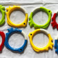 Carykon 8 Pieces of 4 Colors Diving Fish Ring Swimming Pool Toy Diving Retrieve Diving Training Practice Sea Fish Ring Throwing Game