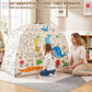 GOLDEN MARS Large Kids Tent with Graffiti DIY Painting, Portable & Foldable Easy Set Up Kids Play Tent, 100% Breathable Twin Bed Tents for Boy Girl