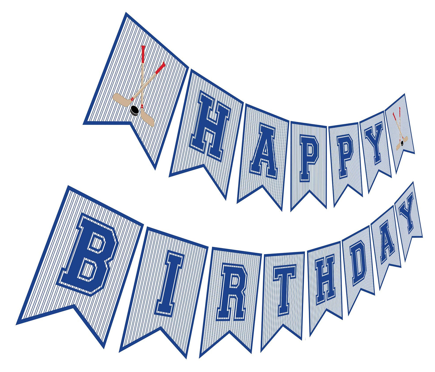 Hockey Birthday Banner, Ice Hockey Happy Birthday Sign, Hockey Party Decorations, Party Supplies