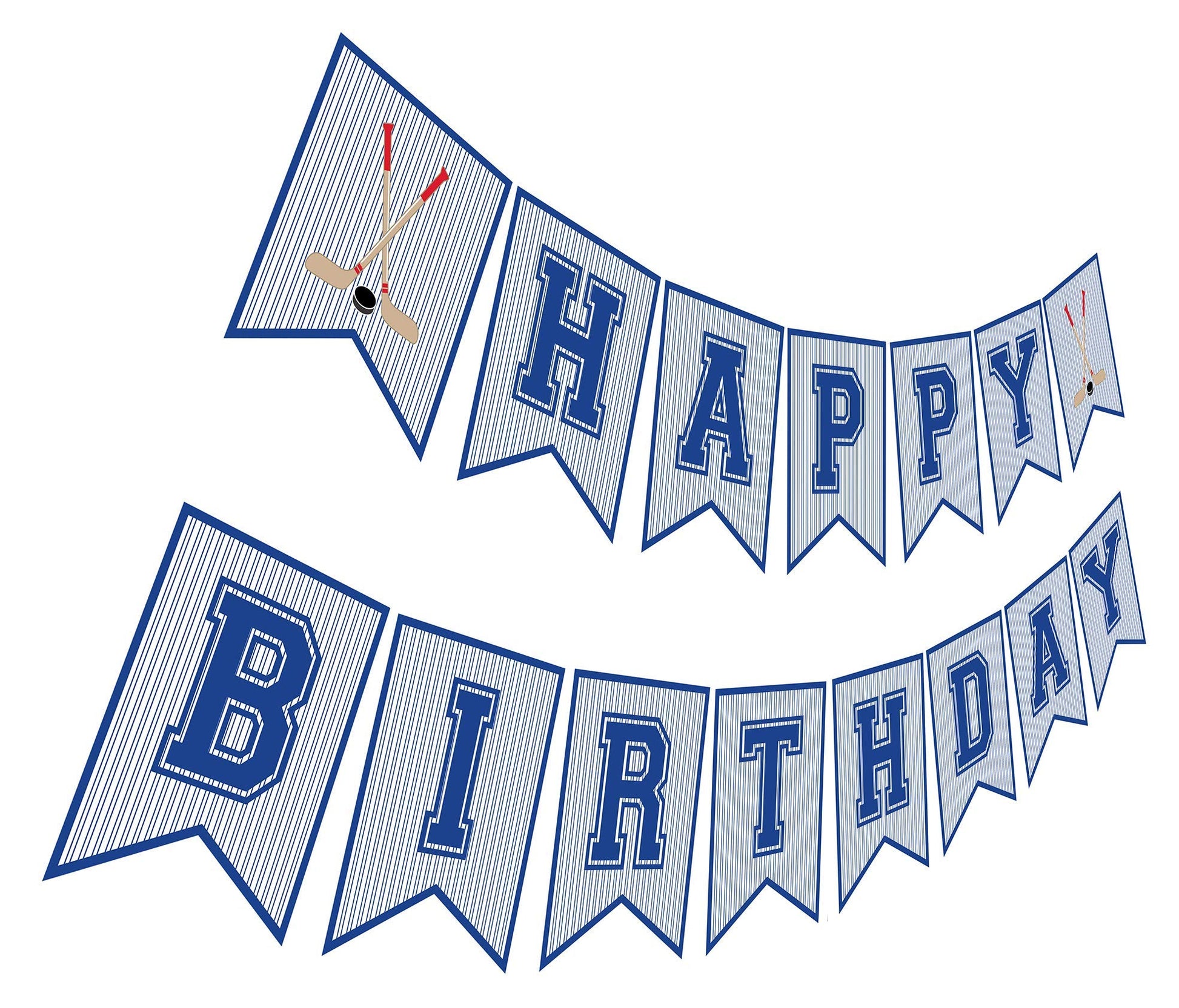 Hockey Birthday Banner, Ice Hockey Happy Birthday Sign, Hockey Party Decorations, Party Supplies