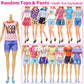 Ecore Fun 39 Pcs Doll Clothes and Accessories 3 Fashion Dresses 10 Slip Dresses 3 Tops 3 Pants 10 Necklaces 10 Shoes Fashion Casual Outfits Perfect