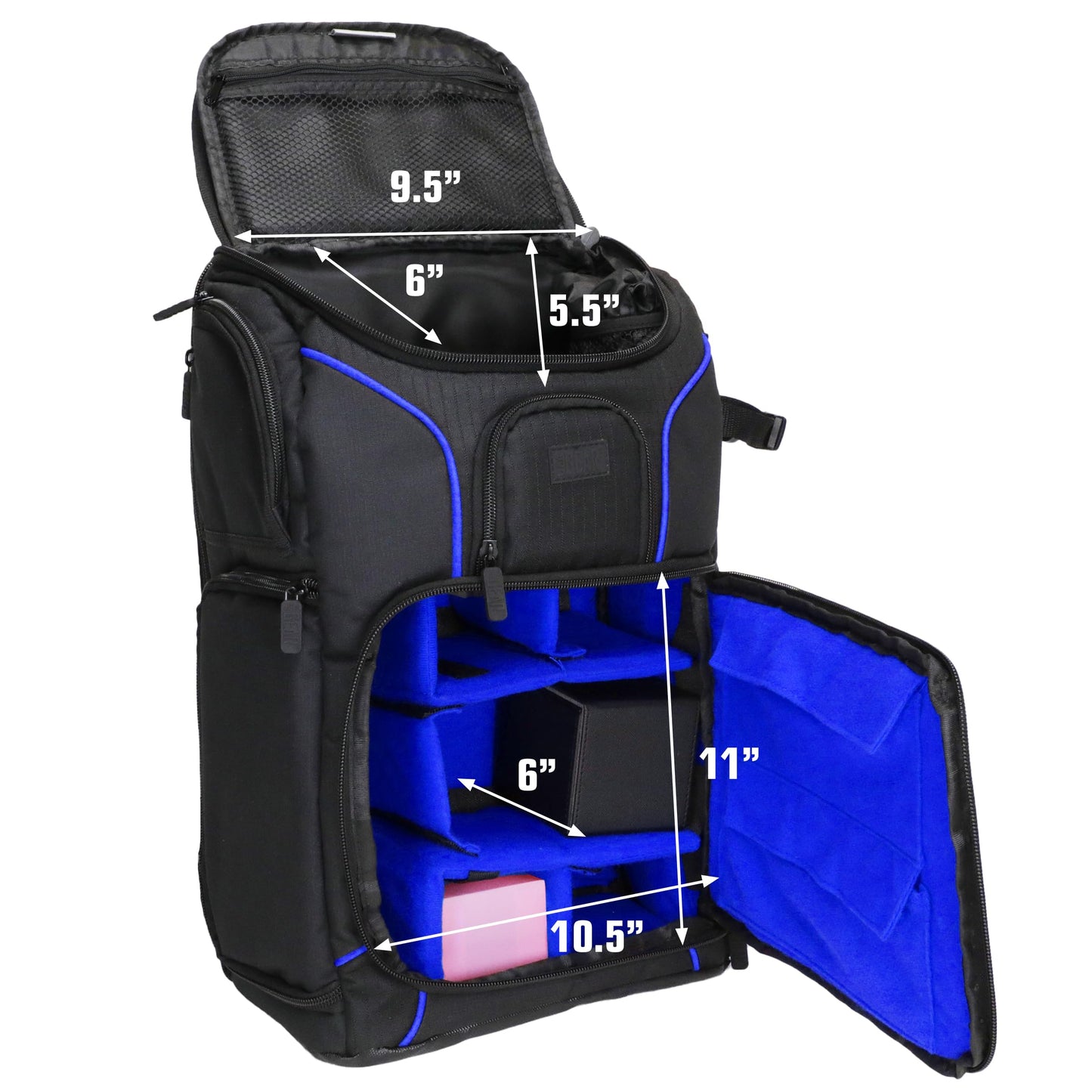 USA Gear MTG Backpack Compatible with Magic the Gathering Deck, Yu-Gi-Oh, MTG Decks & more - TCG Backpack MTG Bag with Shoulder Straps, Customizable