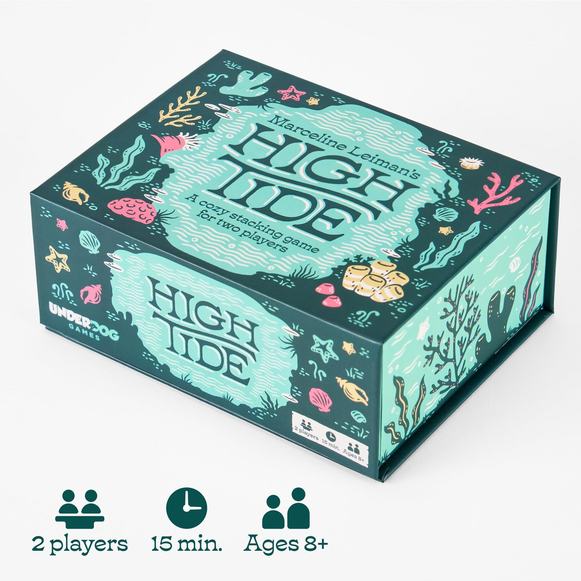 Underdog Games High Tide | Cozy Travel Game for 2 Players | Easy to Learn | Great Game for Adults and Kids Ages 8+ | 15 Minute Playtime
