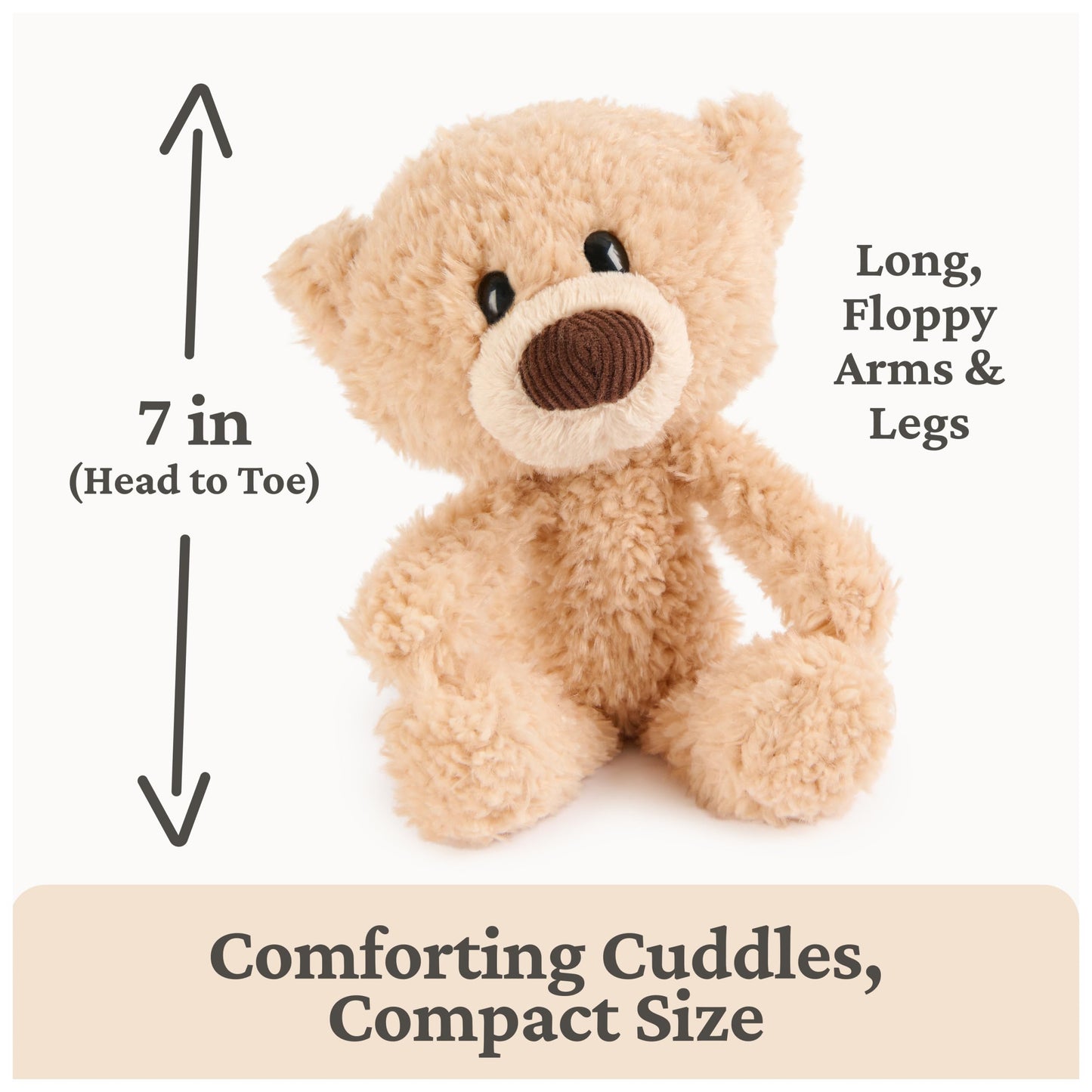 GUND Forever Friends Littles Toothpick 7-Inch Teddy Bear Plush Toy, Ages 1+