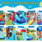 Wesoky Bounce House Water Slide for Kids, 10 in 1 Big Waterslide Inflatable Water Park with Splash Pool Long Slide Sprinkler Blower, Blow up Water