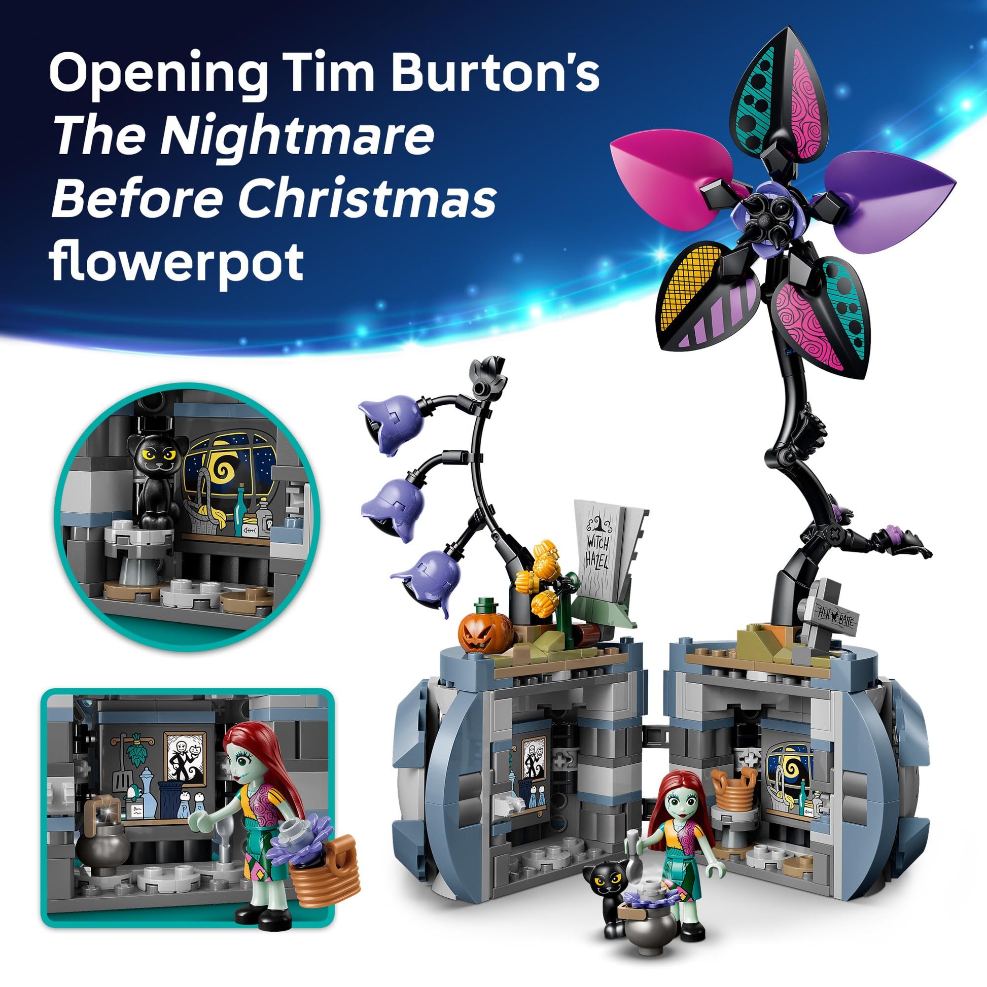 LEGO Disney Sally's Flowerpot Building Toy - The Nightmare Before Christmas Set for Girls & Boys, Ages 9+ - Kids Room and Desk Decor - Gift