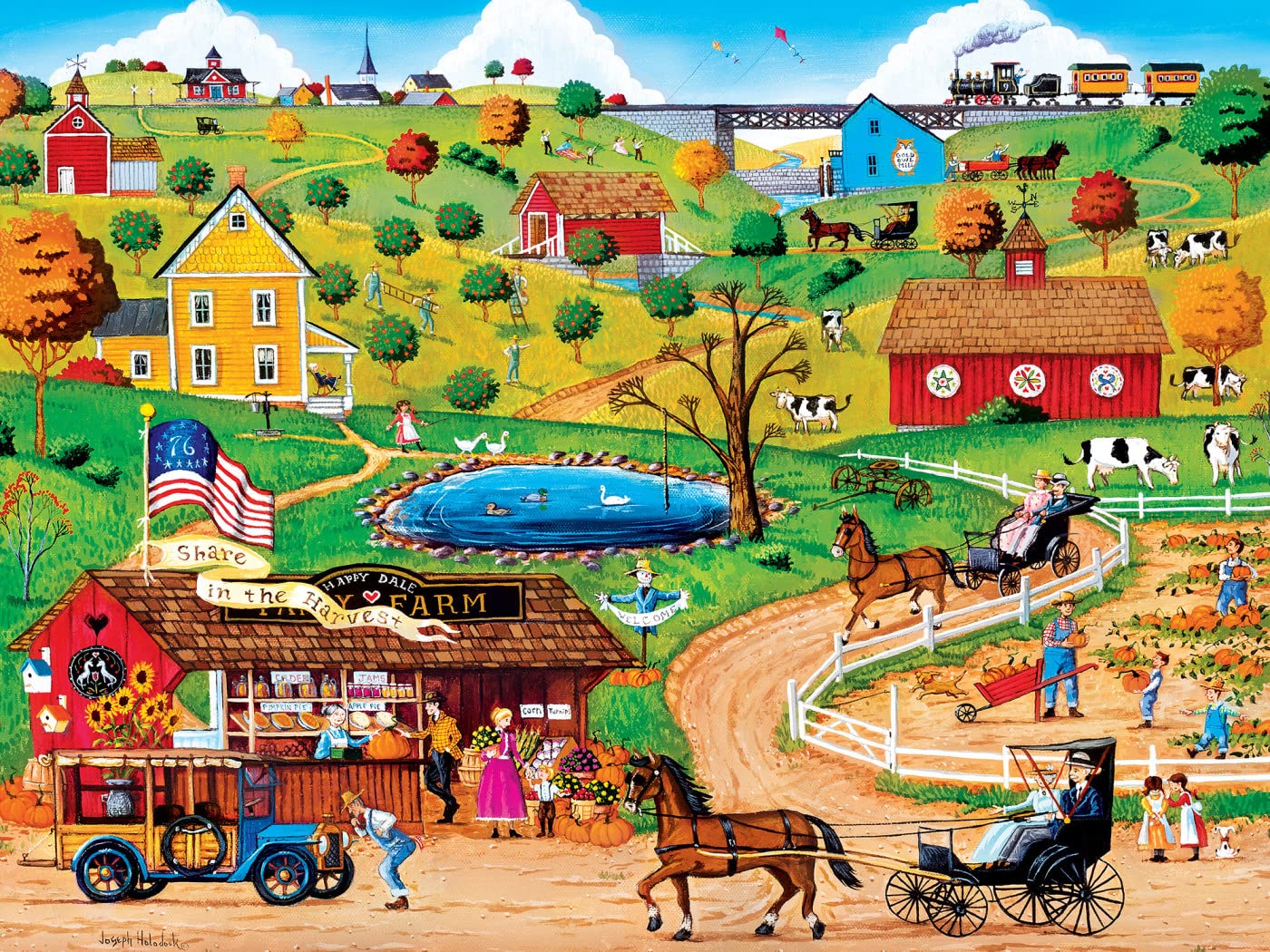 MasterPieces 300 Piece EZ Grip Jigsaw Puzzle - Share in The Harvest - 18"x24"