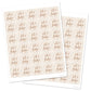 1.5-Inch Round Oh Baby Stickers - Set of 60 (Latte)