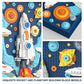 Micro Brick Rocket Building Set, DIY Space Rocket Model Craft Kit, 3D Wall Art Home Office Decoration or Table Display, Ideas Gift Building Toy