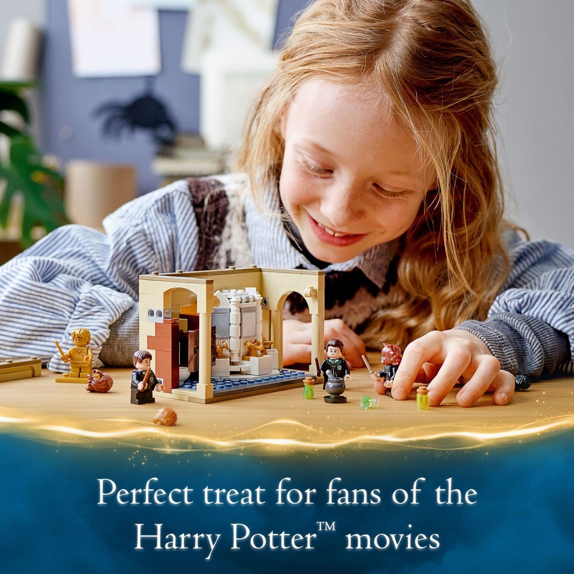 LEGO Harry Potter Hogwarts: Polyjuice Potion Mistake 76386 Moaning Myrtle's Bathroom with Ron Weasley and Hermione Grainger Minifigures, Gift Idea
