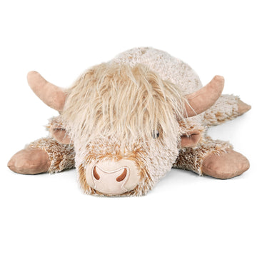 Dutioavg 3.5Lbs Weighted Stuffed Animals Microwave Highland Cow Plush with Removable Heating Pad?23" Unscented Heatable & Coolable Highland Cow Cute