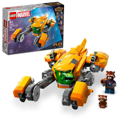 LEGO Marvel Baby Rocket's Ship 76254 Buildable Spaceship Toy from Guardians of the Galaxy 3 Featuring Rocket Raccoon and Baby Rocket Minifigures,