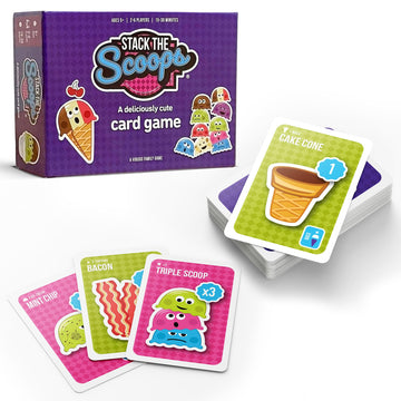 Stack The Scoops: Fun Family Ice Cream Game Perfect for Adults and Children Ages 6-12 (Standard Edition) - Fast and Cute Kid Card Games the Whole