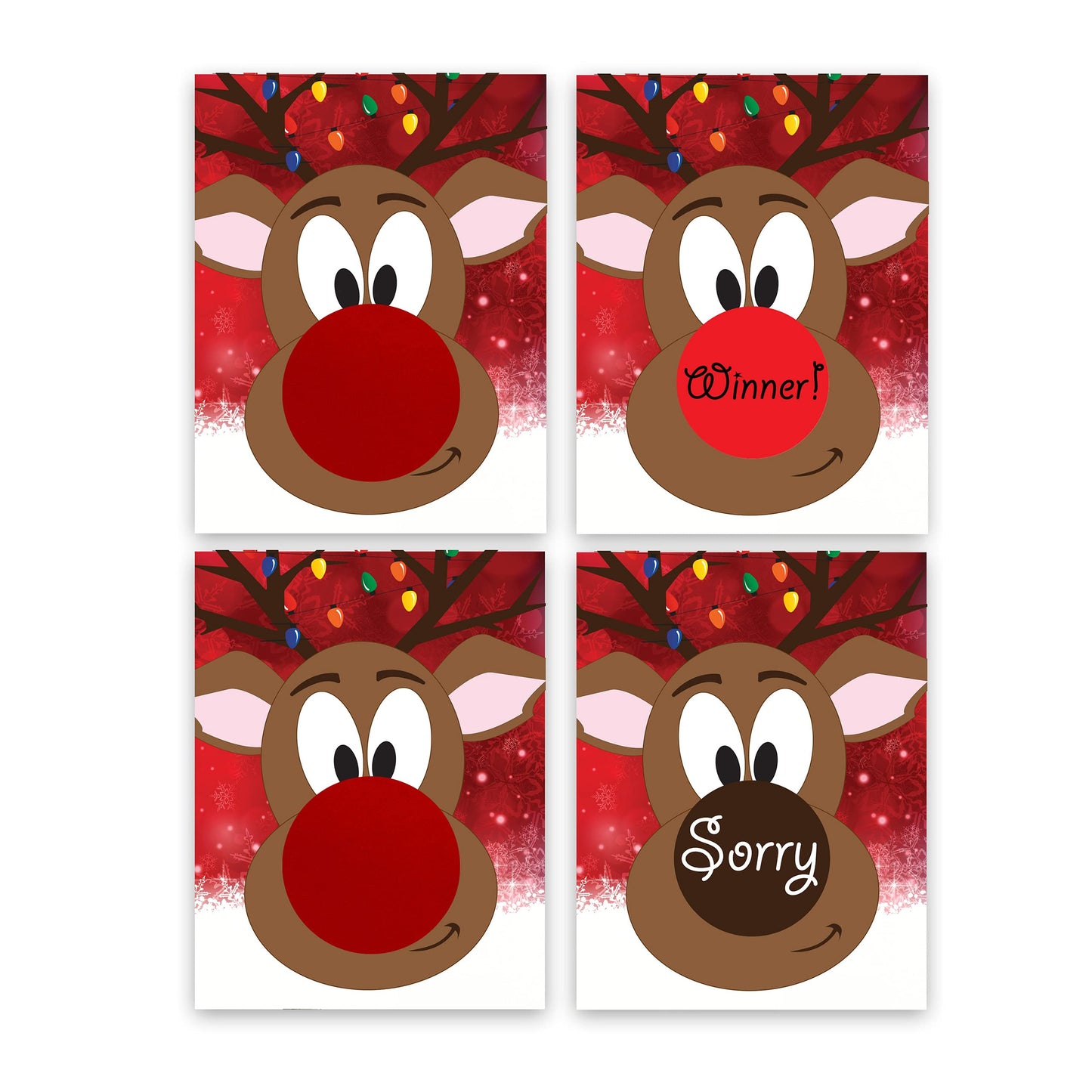 My Scratch Offs - 26 Pack Rudolph The Red Nose Reindeer Scratch Off Game Cards, 3x4-Inch, Festive Christmas Raffle Tickets for Adults, Fun Holiday