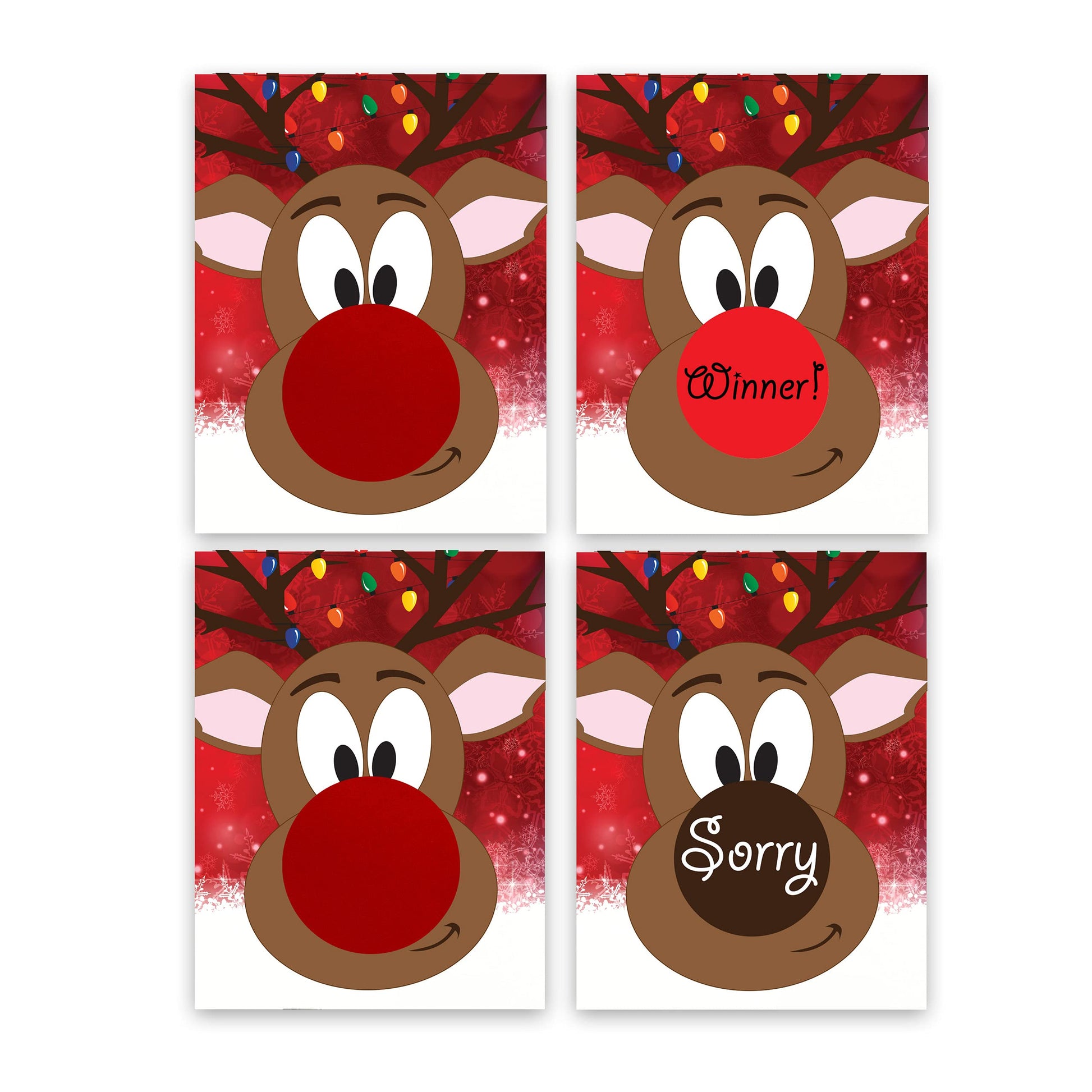 My Scratch Offs - 26 Pack Rudolph The Red Nose Reindeer Scratch Off Game Cards, 3x4-Inch, Festive Christmas Raffle Tickets for Adults, Fun Holiday