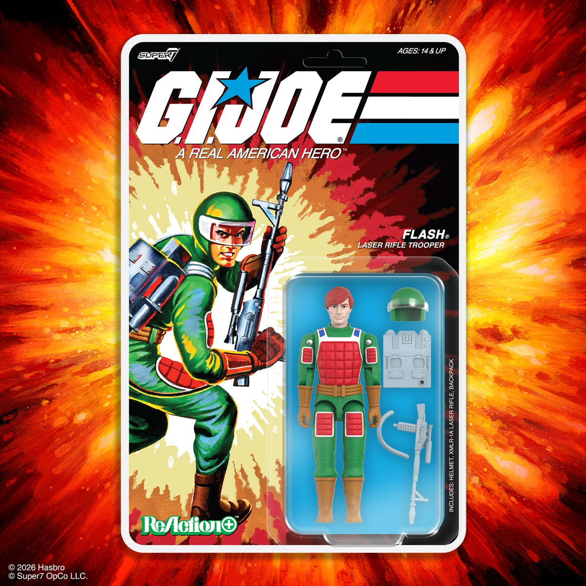 Super7 Reaction+ G.I. Joe Flash (Comic) - 4" G.I. Joe Action Figure with Accessories - Classic Cartoon Collectibles and Retro Toys
