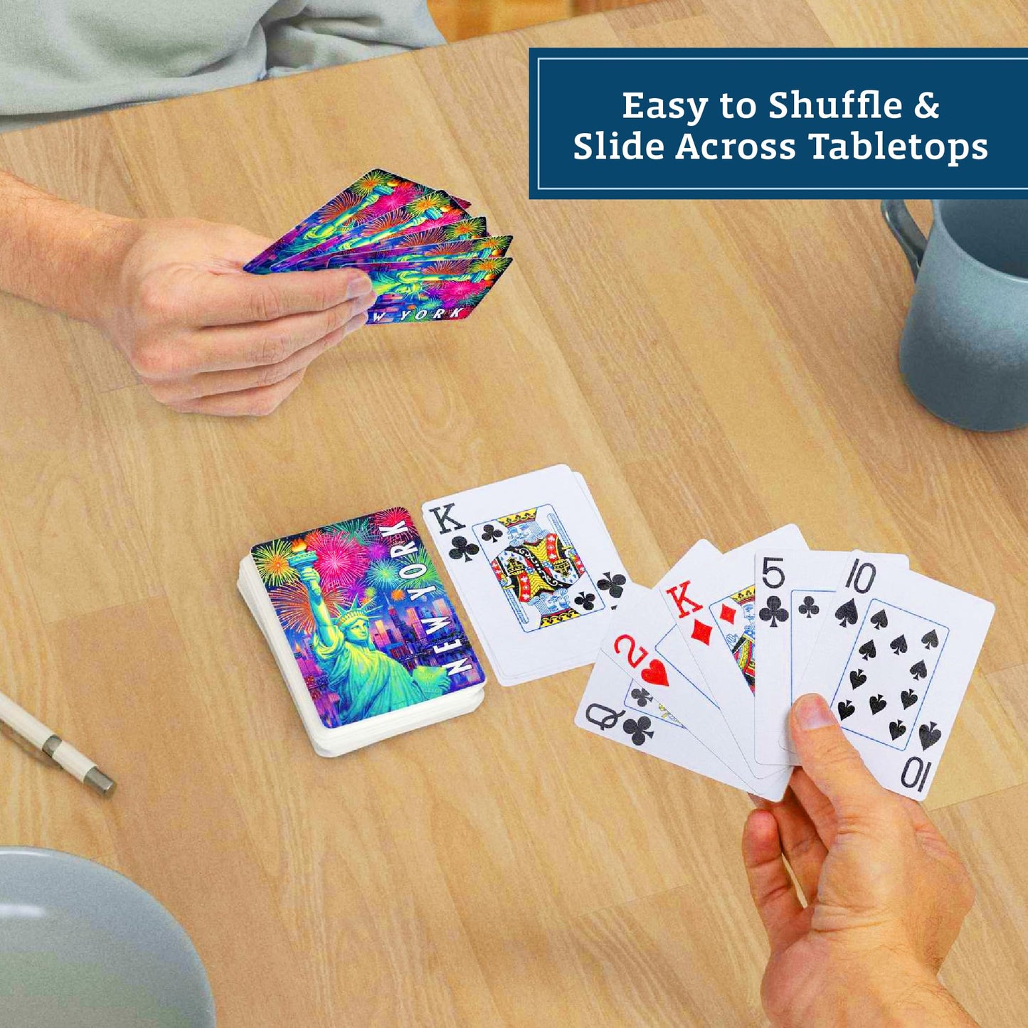 Boardwalk Puzzles Premium Featherlight Unique Playing Cards, Fun Themed Deck for Home and Travel | New York's Lady Liberty