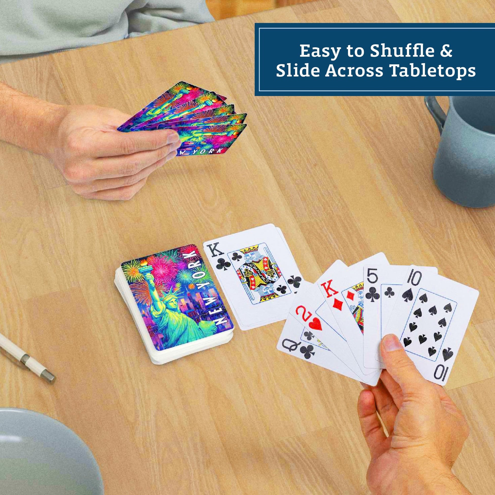 Boardwalk Puzzles Premium Featherlight Unique Playing Cards, Fun Themed Deck for Home and Travel | New York's Lady Liberty