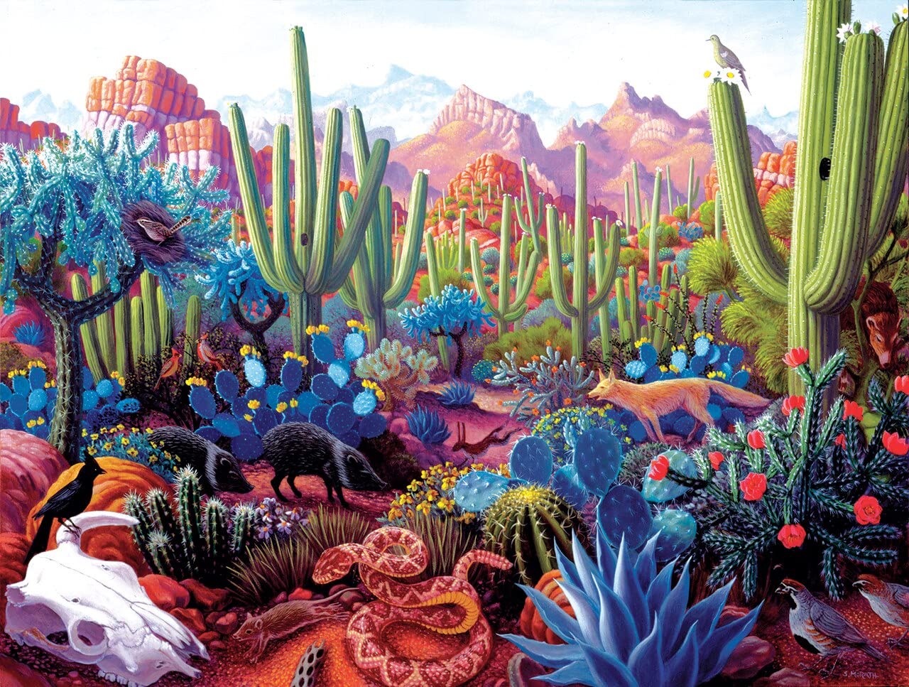 SUNSOUT INC - Cactusland - 1000 pc Jigsaw Puzzle by Artist: Stephen Morath - Finished Size 20" x 27" - MPN# 69936