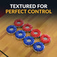 Hathaway Shuffleboard Pucks Set of 8 - Regulation Sized Shuffleboard Discs with Dimpled Top for Easy Grip & Beveled Edge for Better Control, & Sturdy