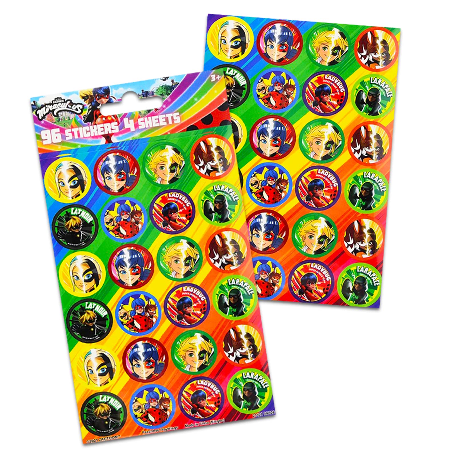Miraculous Ladybug Pool Toys Set - 5 Pc Miraculous Ladybug Beach Bundle with Beach Ball, Swim Ring, Water Blaster, Stickers and More
