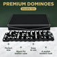 Queensell Dominos Set for Adults and Kids - Dominoes - Domino Classic Board Games, Christmas Games - Double Six Standard Dominos Set 28 Tiles