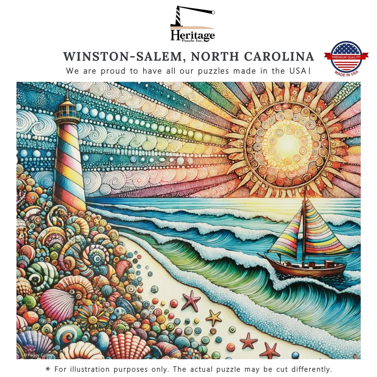 Heritage Puzzle Seashells by the Seashore by Peggy Collins 1000 Pieces