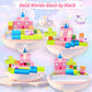CEMECER Travel Magnetic Cubes, Princess STEM Building Blocks for Plane Road Trips, Magnetic Construction Toys for Kids