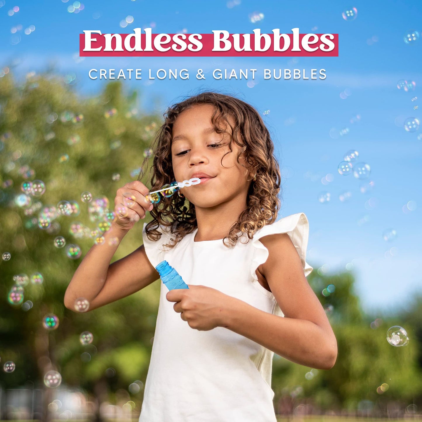 Sloosh 24 Pack 2oz Bubble Liquid Clear Bottle with Wand Set for Kids, Summer Bubble Fun Activity, Easter, and Assortment Party Favors