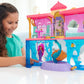 Mattel Disney Princess The Little Mermaid Toys, Ariel Doll House Stackable Castle with Land & Sea Levels, Small Doll, 1 Friend, 12 Pieces & Pool