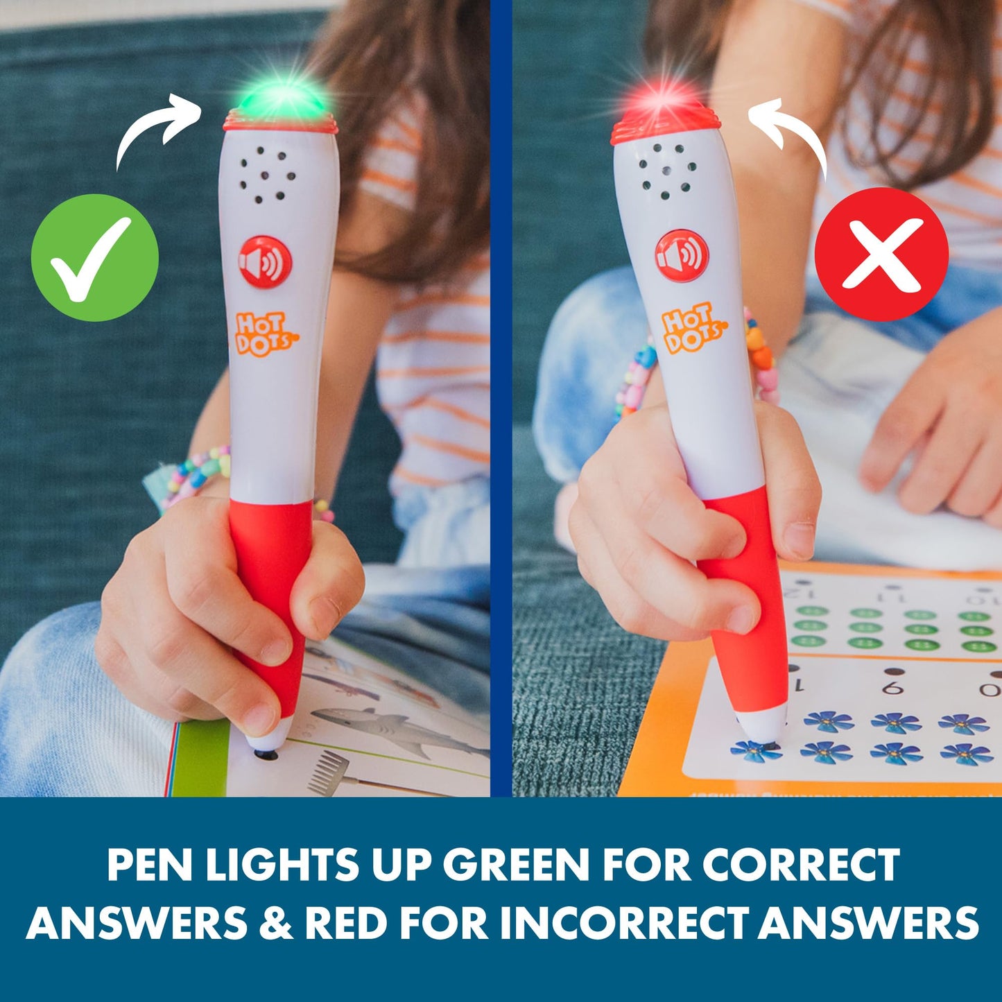 Educational Insights Hot Dots First Grade Essentials: Reading & Math Workbook - 1st Grade Workbooks with Interactive Pen, Homeschool Learning