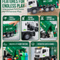 KARYNE TOYS Garbage Truck Toys for Toddlers 1-3+ Age, Includes Safety Vest, 4 Trash Bins, 40 Learning Cards with Lights & Sounds, Trash Truck Toy Set