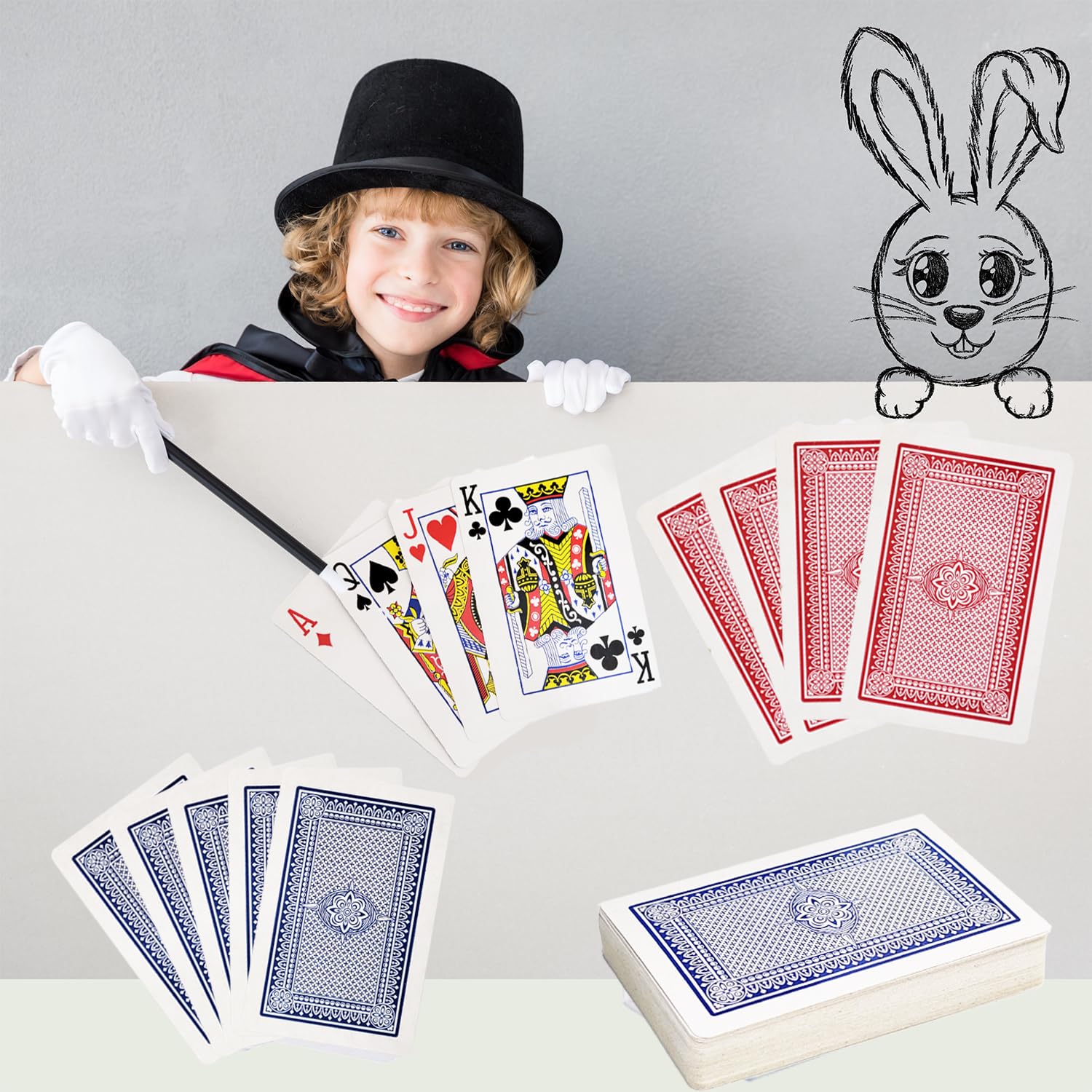 The Dreidel Company Playing Cards, 24 Decks of Cards Bulk 2.25 Inch x 3.5 Inch for Blackjack, Euchre, Canasta Card Game