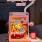 Robotime DIY Miniature House Kit, 1:28 Scale Tea Shop Scale Diorama Dollhouse with LED Lights, 3D Wooden Puzzle for Adults, Creative Crafts & Unique