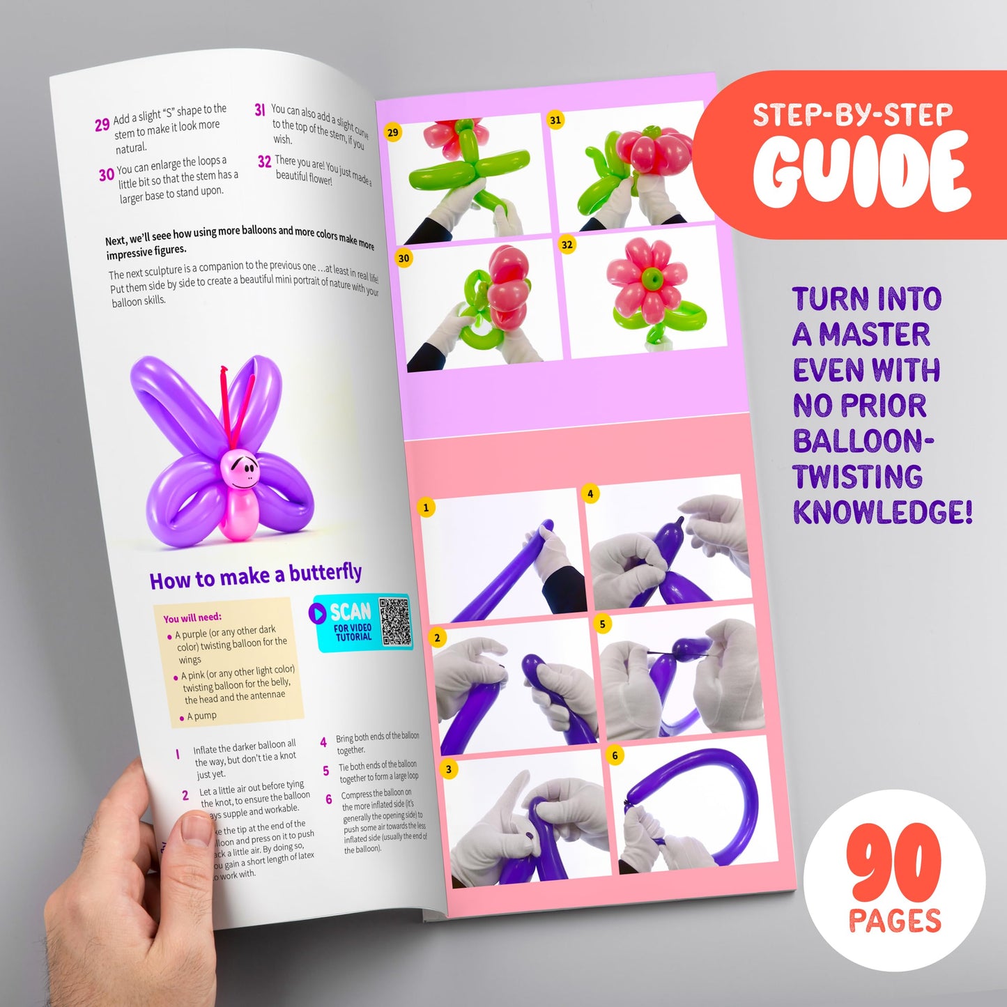 Dan&Darci Balloon Animal Twisting Kit with Pump for Kids - Boy & Girl Gift - Birthday Gifts for Girls and Boys - Arts and Crafts for Ages 8-12 - 6 7 8