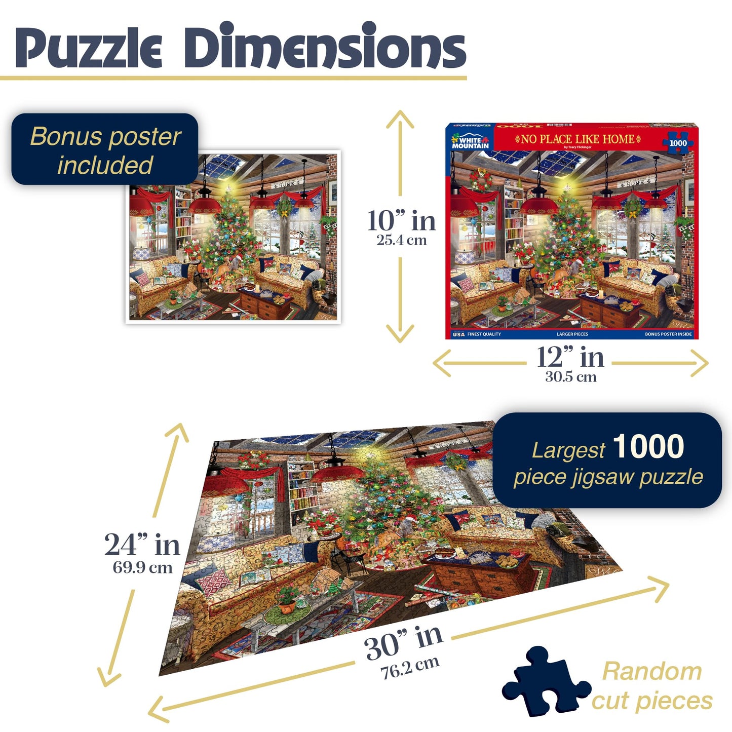 White Mountain 1000 Piece Jigsaw Puzzle, No Place Like Home