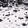 Silver and Black Graduation Confetti 2026, 1000 Pcs Class of 2026 Table Centerpiece Grad Confetti for 2026 Graduation Party Decorations Supplies