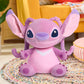 Disney Stitch Comfort Weighted Plush Angel, Officially Licensed, 14-inch Stuffed Animal, Super Soft Snuggly Stretchy Fabric, Alien, Pink, Kids Toys