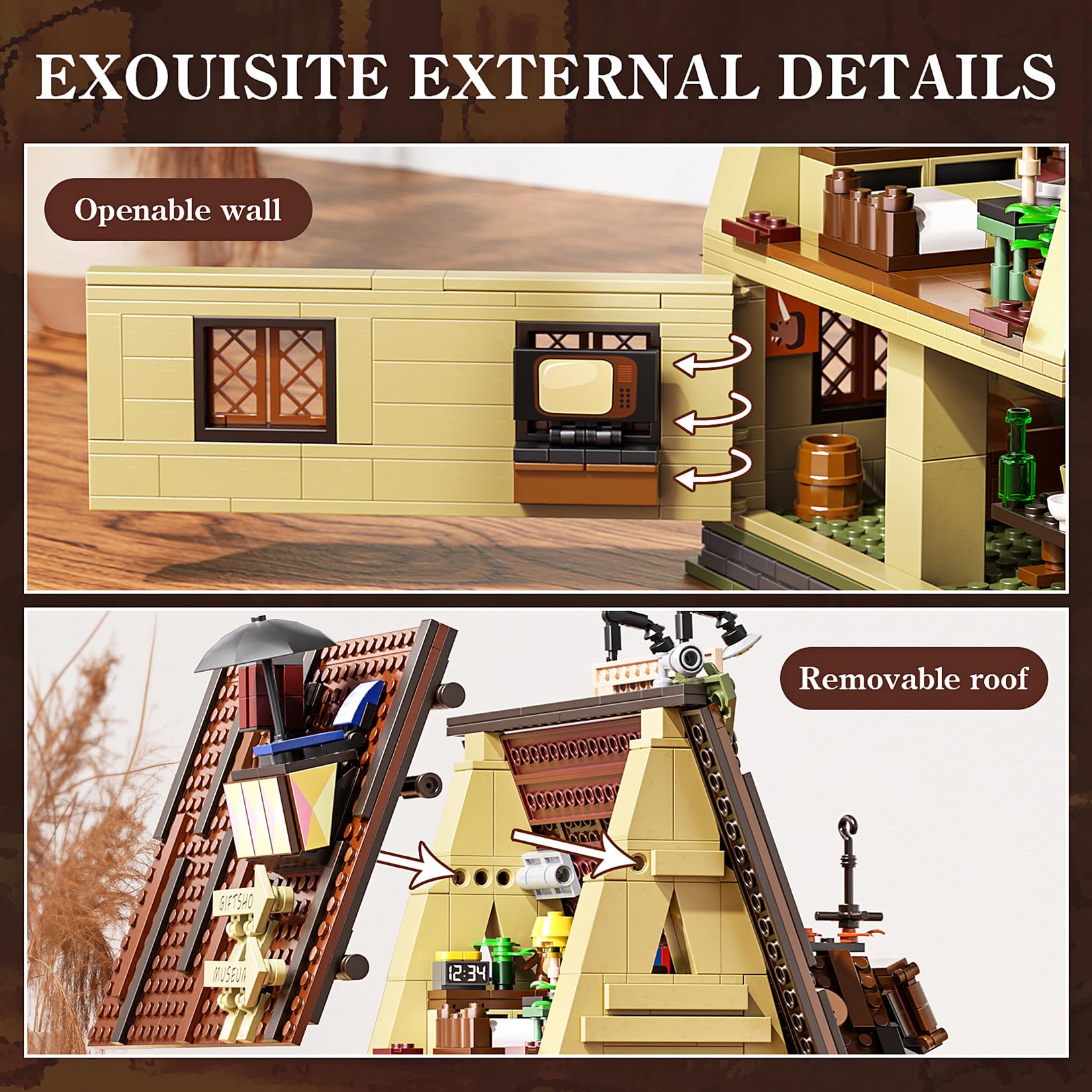 Gravity House Building Sets, Mystery Shack House Building Blocks Toy, Compatible with Lego, Collectible Buildable Fun Model Toys, Gift for 14+ Boys