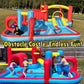 14.3FTx14.3FT Inflatable Bounce House Water Slide for Kids with 520W Blower