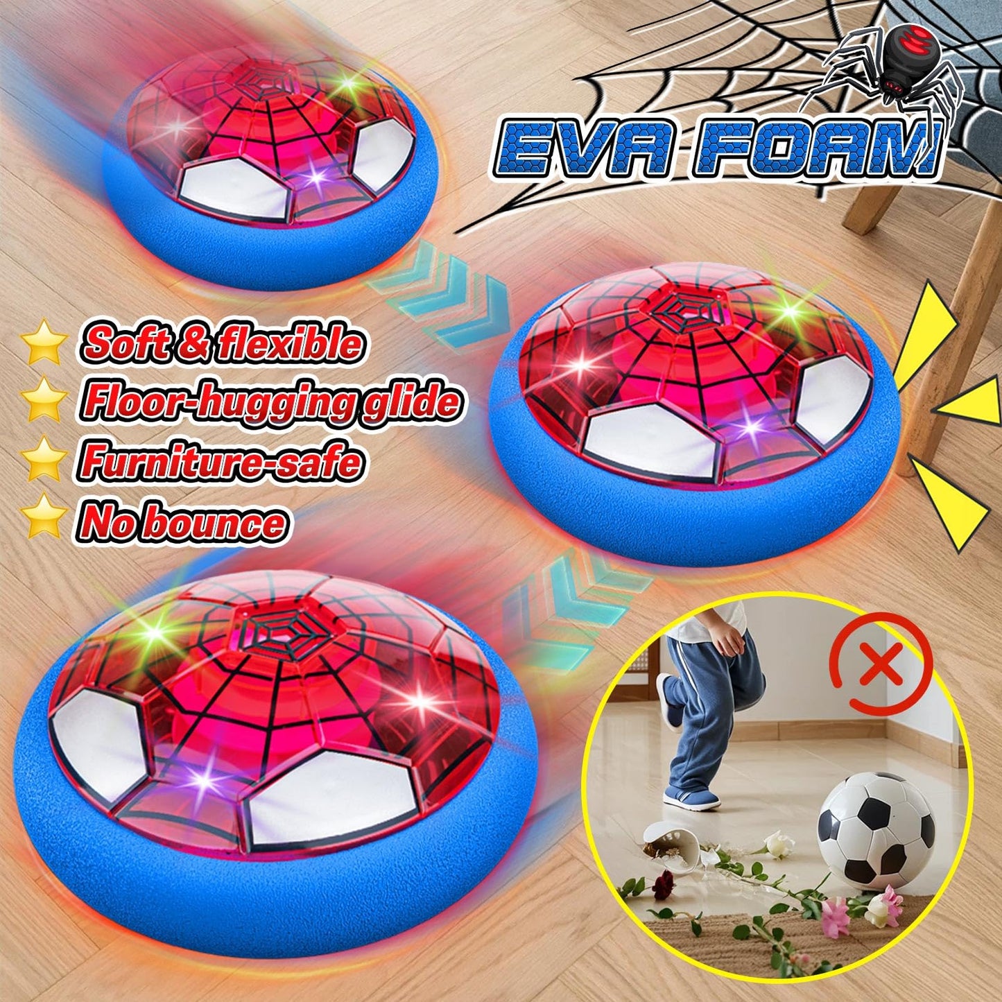 Hover Soccer Ball for Kids, Boy Girl Birthday Gifts, Outdoor Indoor Toy Games Gift for Boys Girls Age 5 6 7 8 9 10 11 12 Year Old, Kids Toys Hover