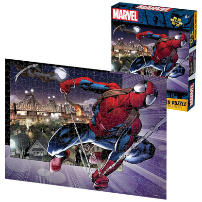 Prime 3D | Marvel | Spider-Man | 500 Piece 3D Jigsaw Puzzle for Adults & Kids | Finished Size 24" x 18" | Challenging & Fun for Adults, Kids