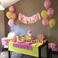 Duck High Chair Banner - Pink Rubber Duck 1st Birthday Party Decoration, Ducky Birthday Party Baby Shower