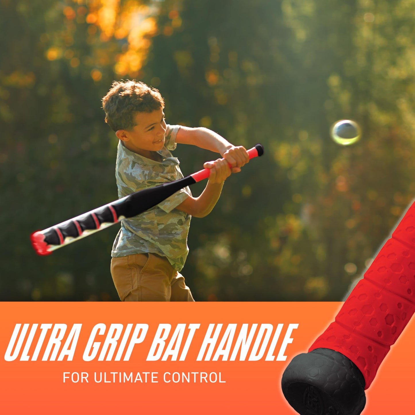 Franklin Sports Nerf Power Blast Plastic Baseball Bat + Ball Set