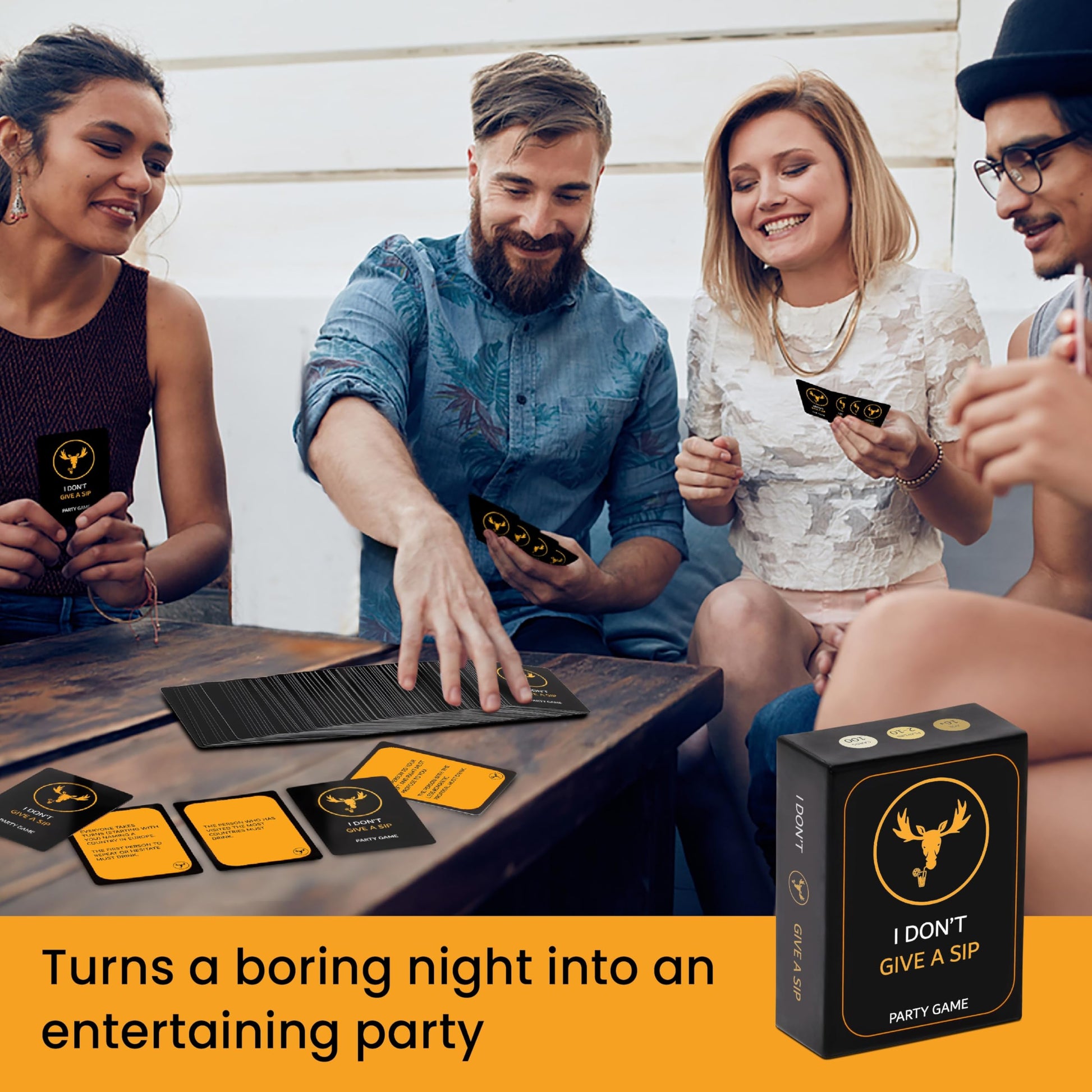 I DON'T GIVE A SIP... Fun Drinking Game for Adults | Hilarious Drinking Cards that Will Get You Drunk or Make You Do Funny Things | Adult Party Games