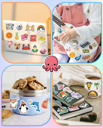 Sticker for Water Bottles, 400 Pcs/Pack Cute Vinyl Waterproof Vsco Laptop Stickers for School Students Gifts Classroom Teachers Prizes Stickers