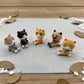 Fevoila 8 Pcs Mini Resin Cat Figurines, Realistic Kittens Collectible Figurines Realistic Cat Figures Cake Toppers Desktop Decor Christmas Birthday