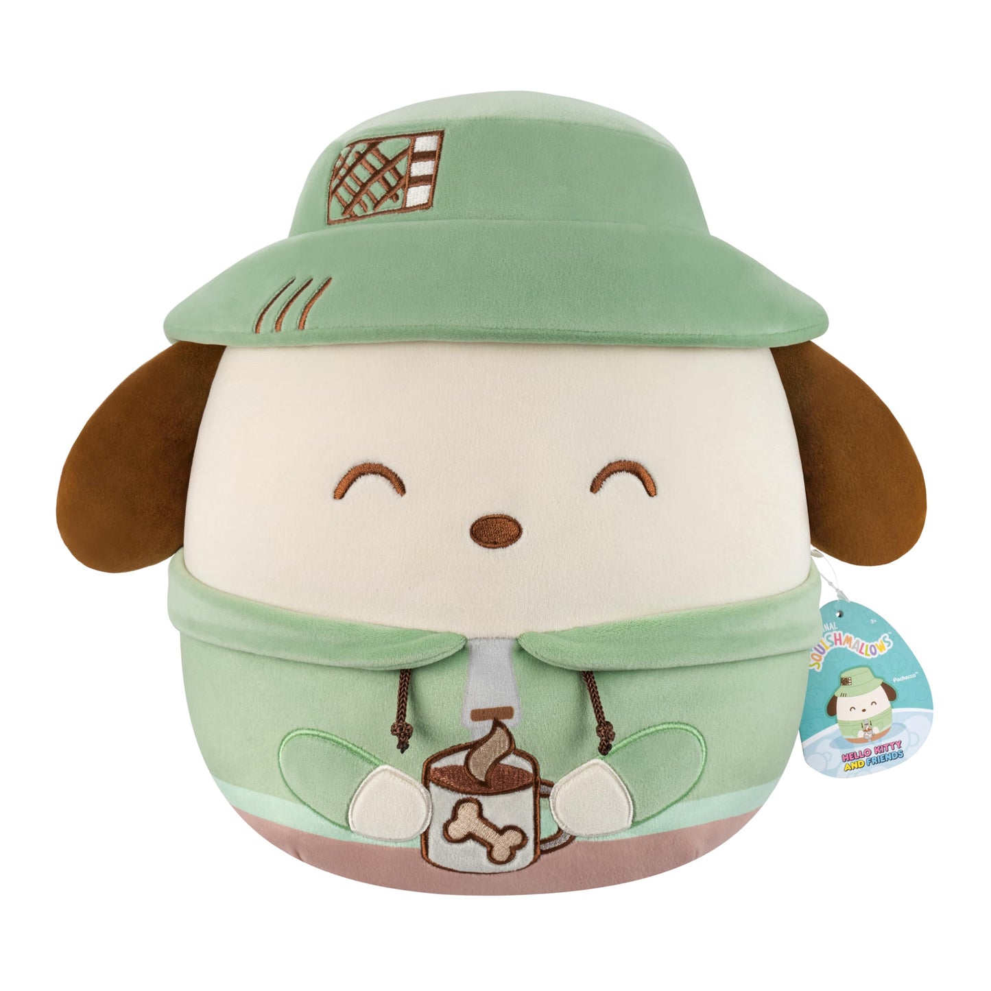 Squishmallows Original Sanrio 12in Cute Camping Pochacco - Official Jazwares Plush (Medium-Sized)